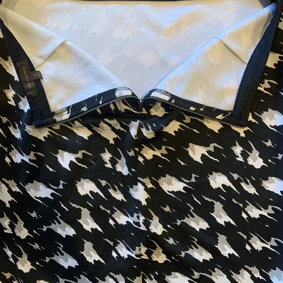 The Limited Skirt Womens Size 10 Artsy Neutral Career Wear Exposed Zipper Sheath - Picture 4 of 7